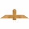 Ekena Millwork Eugene Rough Sawn Timber Gable Bracket, Western Red Cedar, 48"W x 16"H x 4"D x 6"F, 8/12 Pitch GBW048X16X0406EUG00RWR - alternate 1